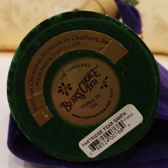 Byers Choice, partridge pear santa, - Picture 2 of 4